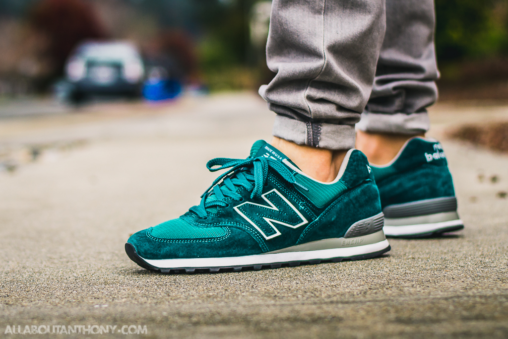 new balance 574 on feet