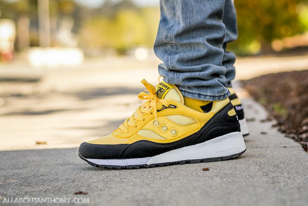saucony black and yellow