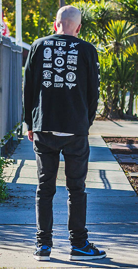 black white dunk low outfit