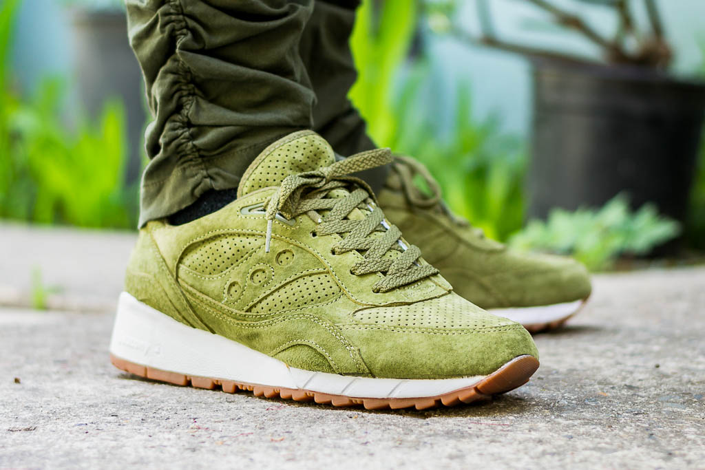 saucony shadow 6000 olive suede