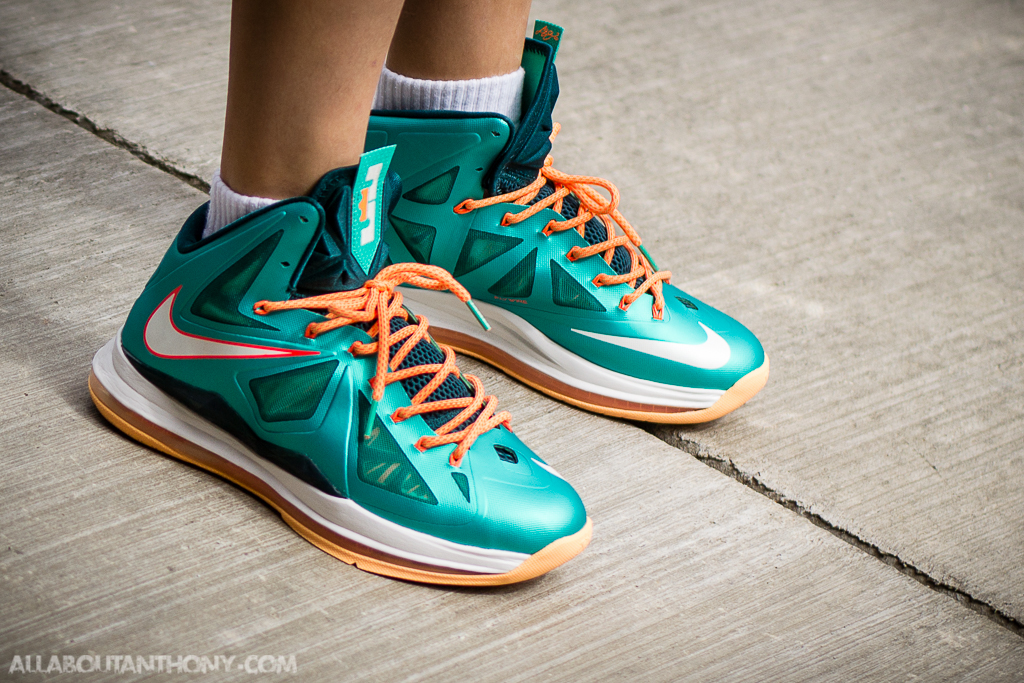 lebron x on feet