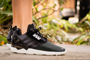 Adidas ZX 8000 Boost Black on feet