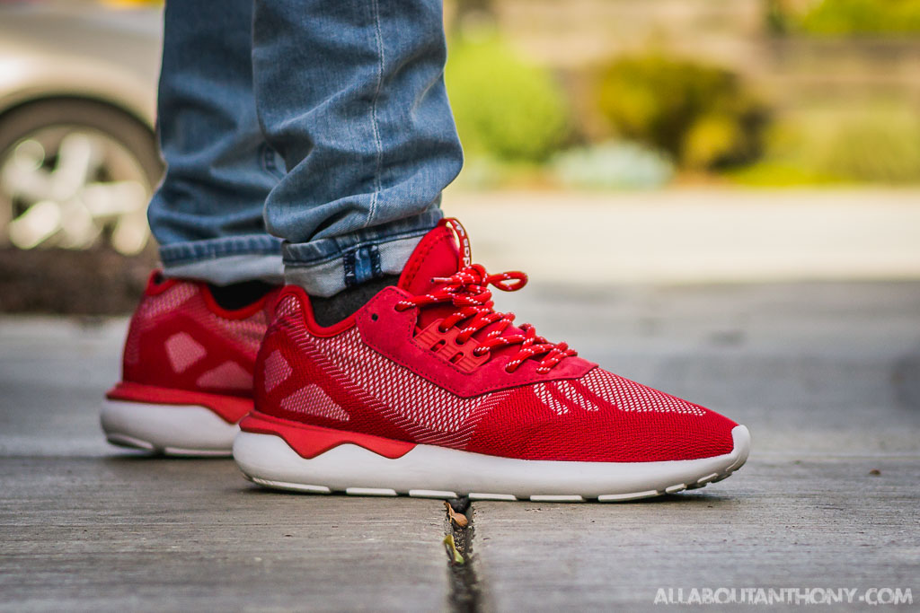 Adidas Tubular Runner Weave Scarlet Red 