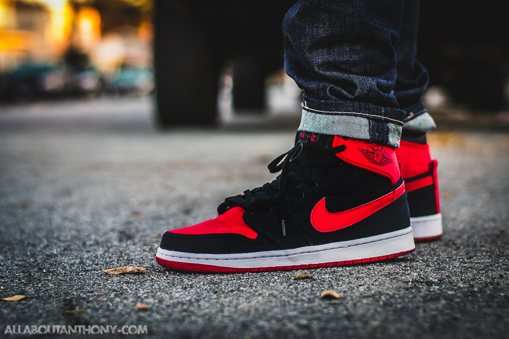 jordan 1 bred on feet