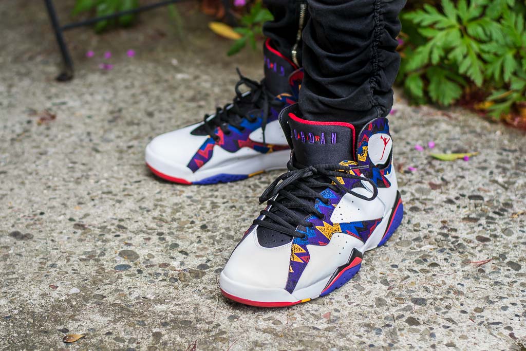 jordan 7 on feet