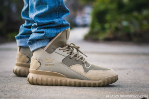 Adidas Tubular X Hemp on feet