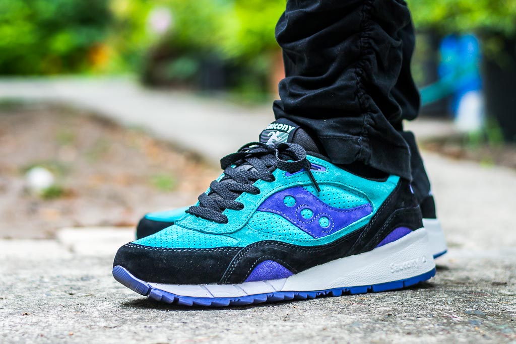 saucony shadow 6000 shoes - black/green 