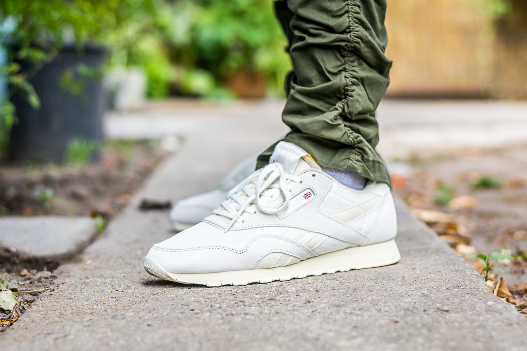 reebok classic leather on feet