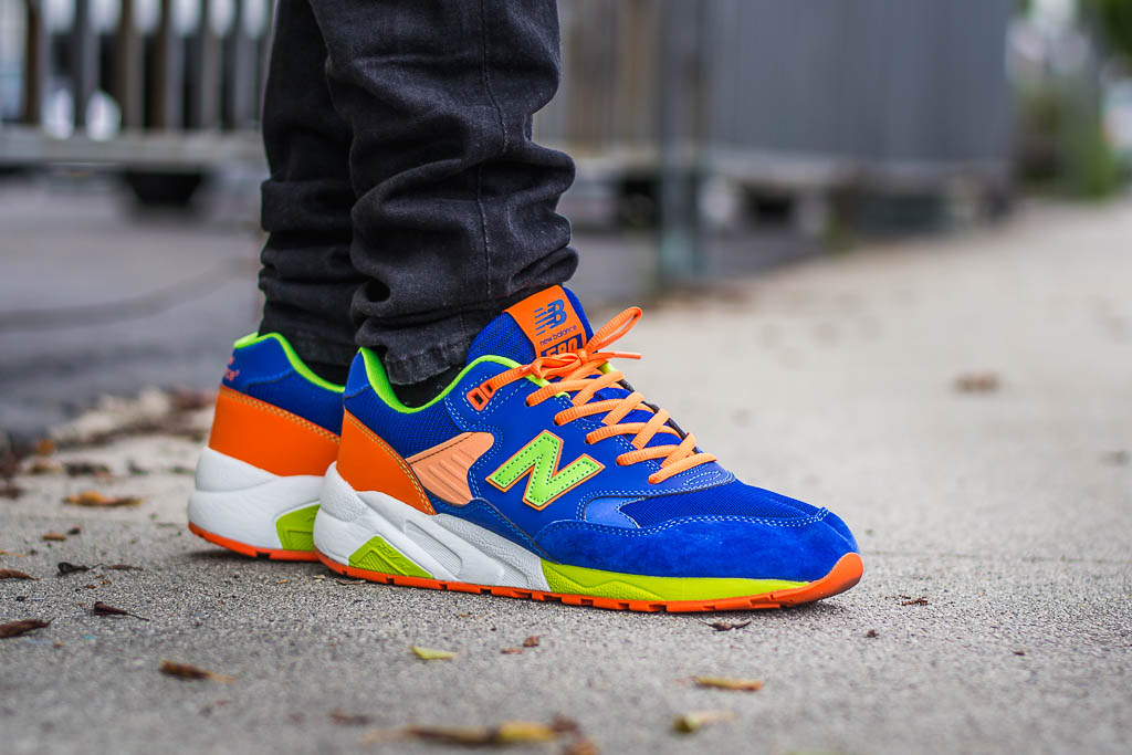 New Balance 580 Neon Pack On Feet 