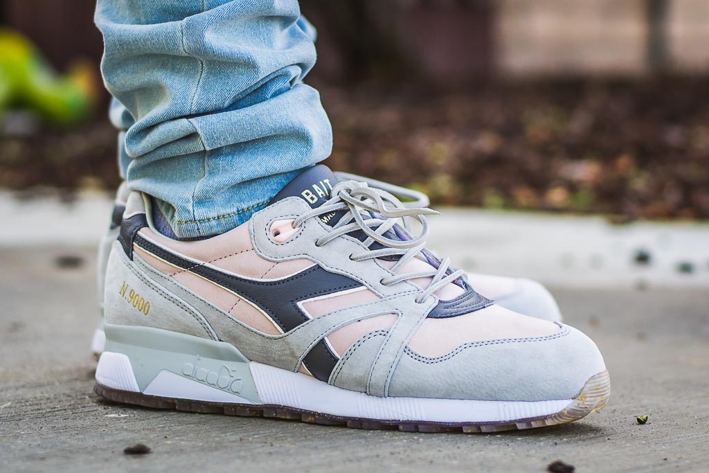 diadora n9000 on feet