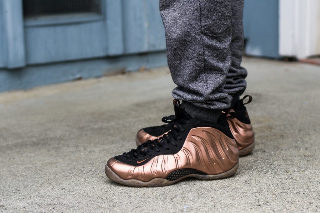 Nike Air Foamposite One Copper On Feet 