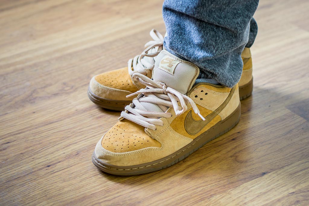 Nike Dunk Low SB Reverse Wheat On Feet 