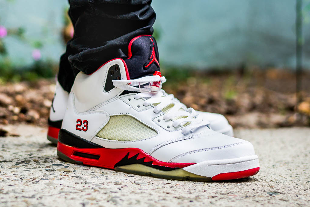 air jordan 5 off white fire red