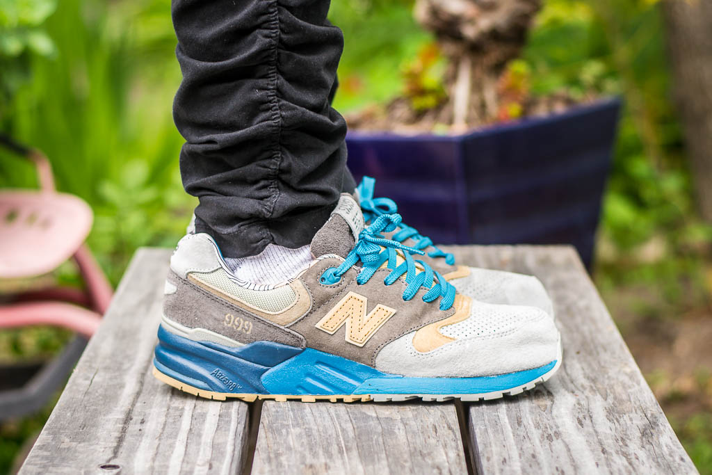 new balance 999 on feet