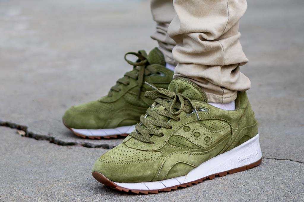 Saucony Shadow 6000 Olive On Feet Sneaker Review