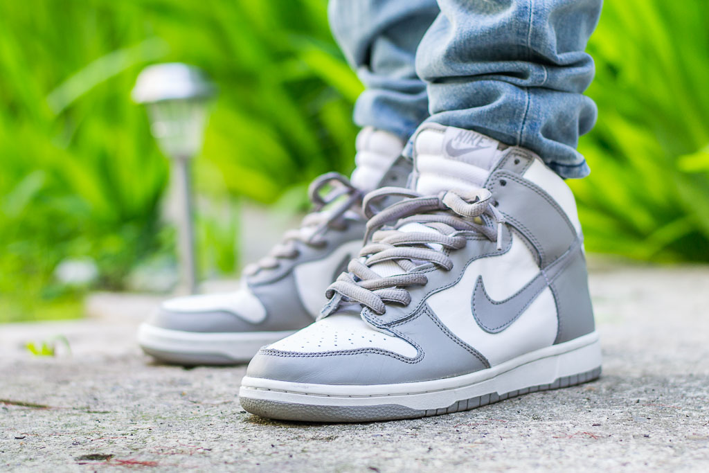 Nike Dunk High Medium Grey Feet Review