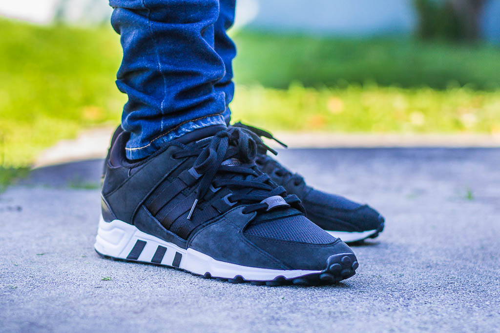 Adidas EQT Support RF Core Black Milled Leather On Feet Sneaker Review