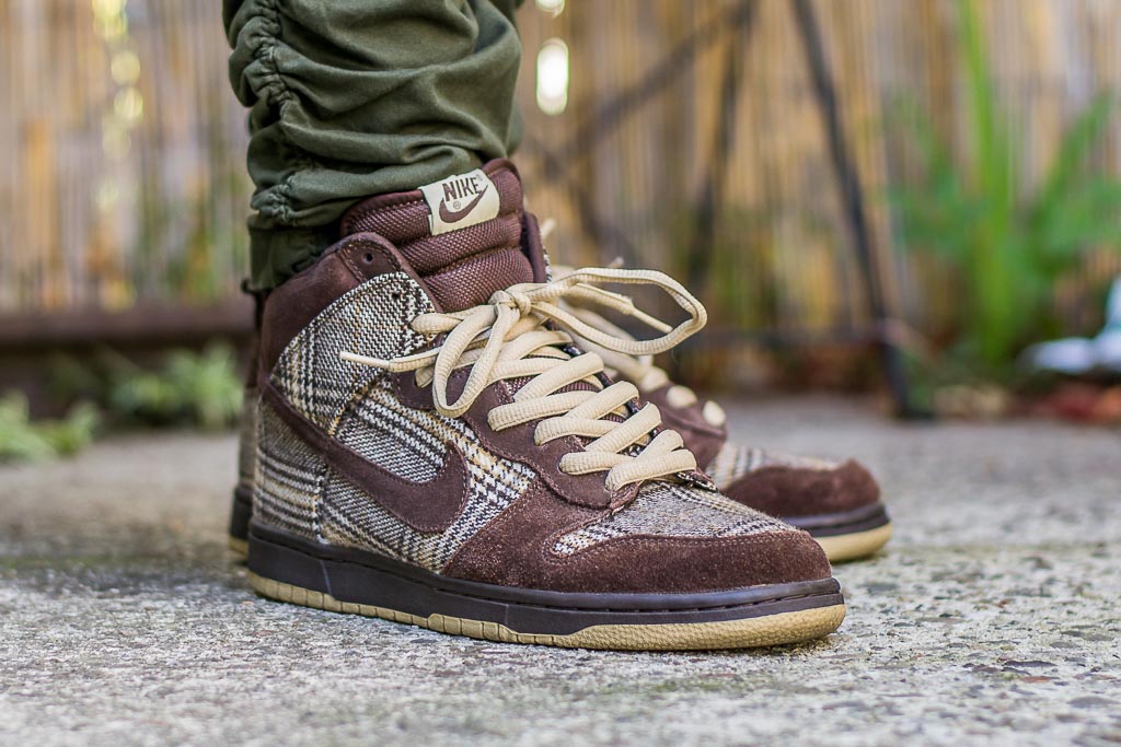 nike dunk high tweed