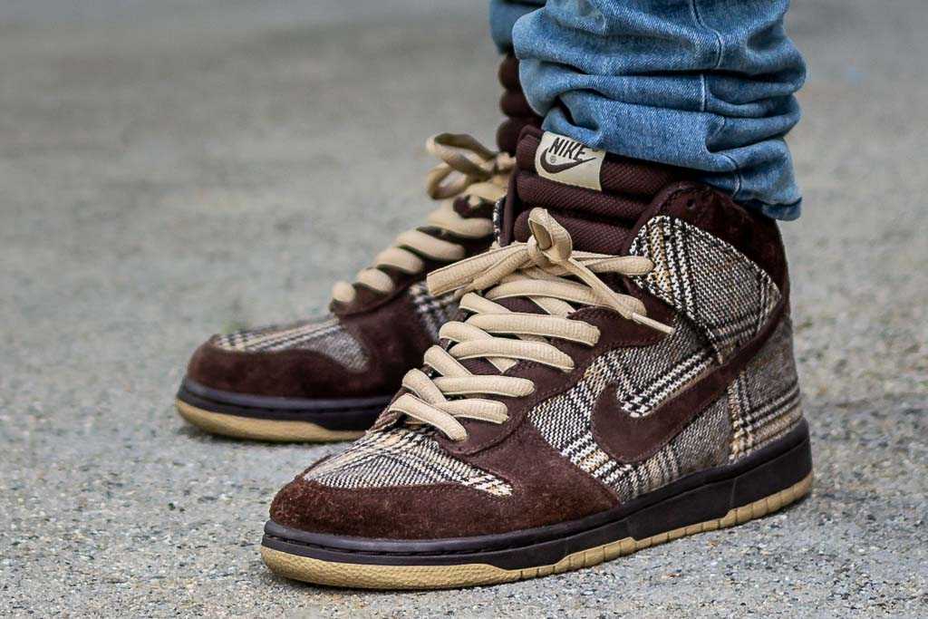 Nike Dunk High SB Tweed On Feet Sneaker 