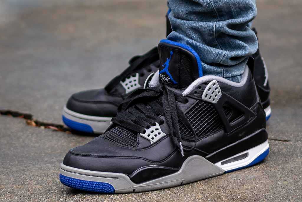 jordan 4 motorsport alternate on feet