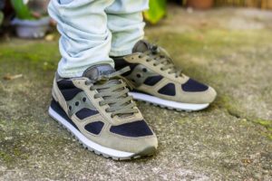 Saucony Shadow Original Olive on foot