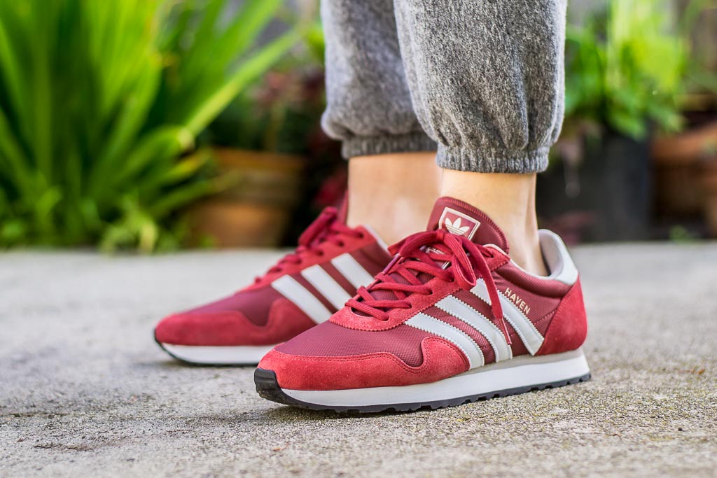 Adidas Haven Mystery Red On Feet 