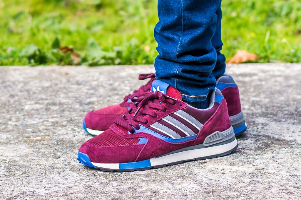 Adidas Quesence Maroon On Foot Sneaker Review