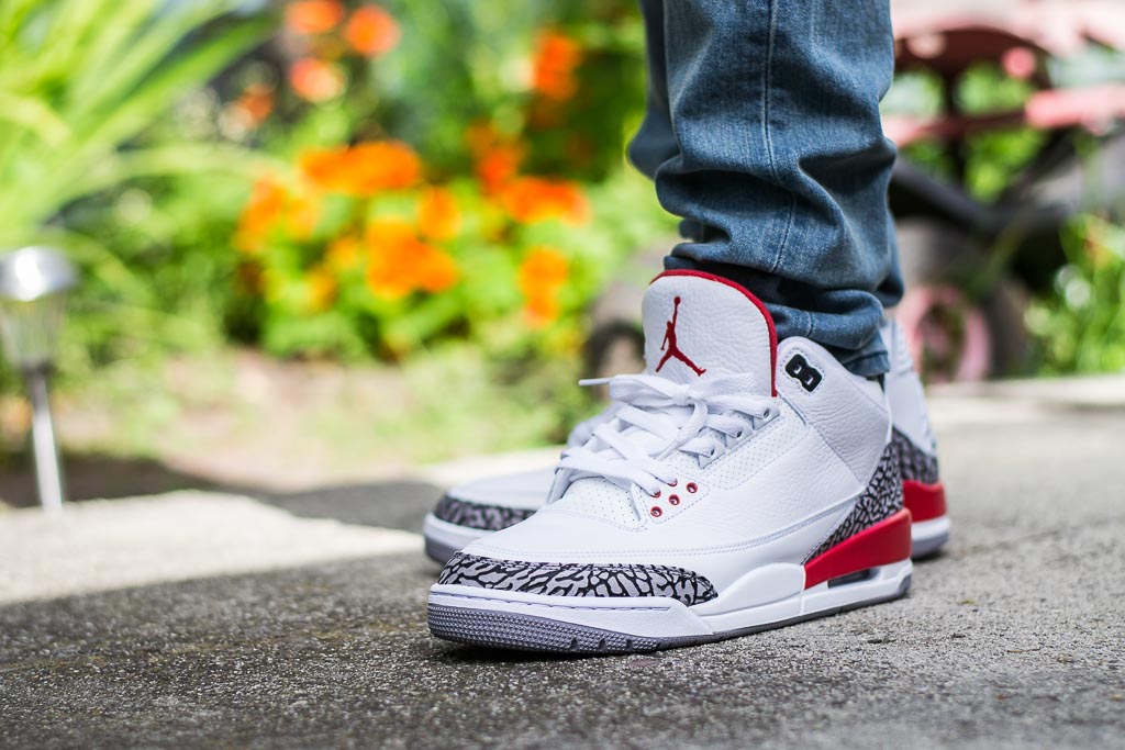 jordan 3s on feet