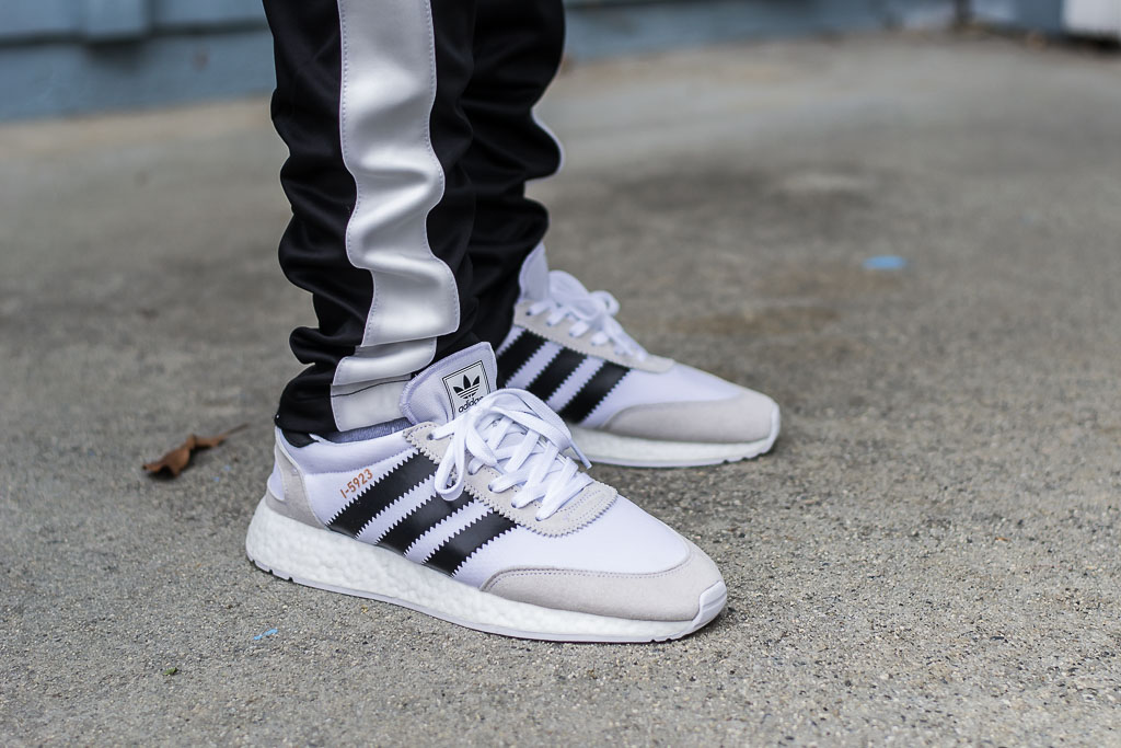 adidas sneakers on feet