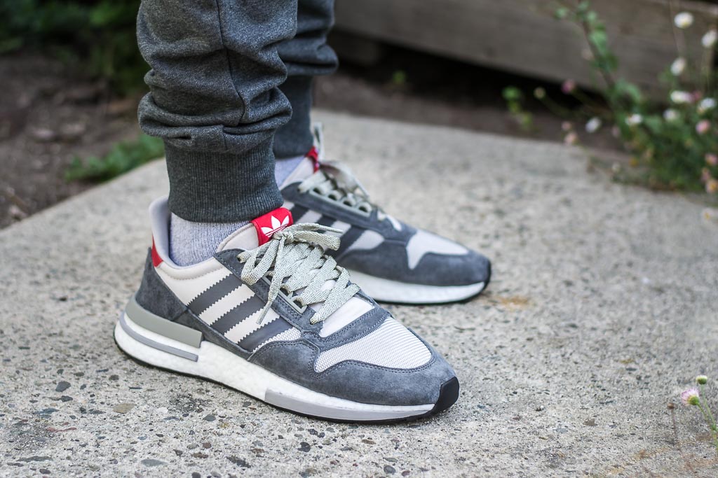 Adidas ZX 500 RM Grey \u0026 Scarlet On Foot 