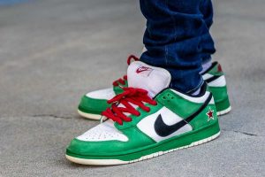 Nike Dunk Low SB Heineken WDYWT On Feet (1)
