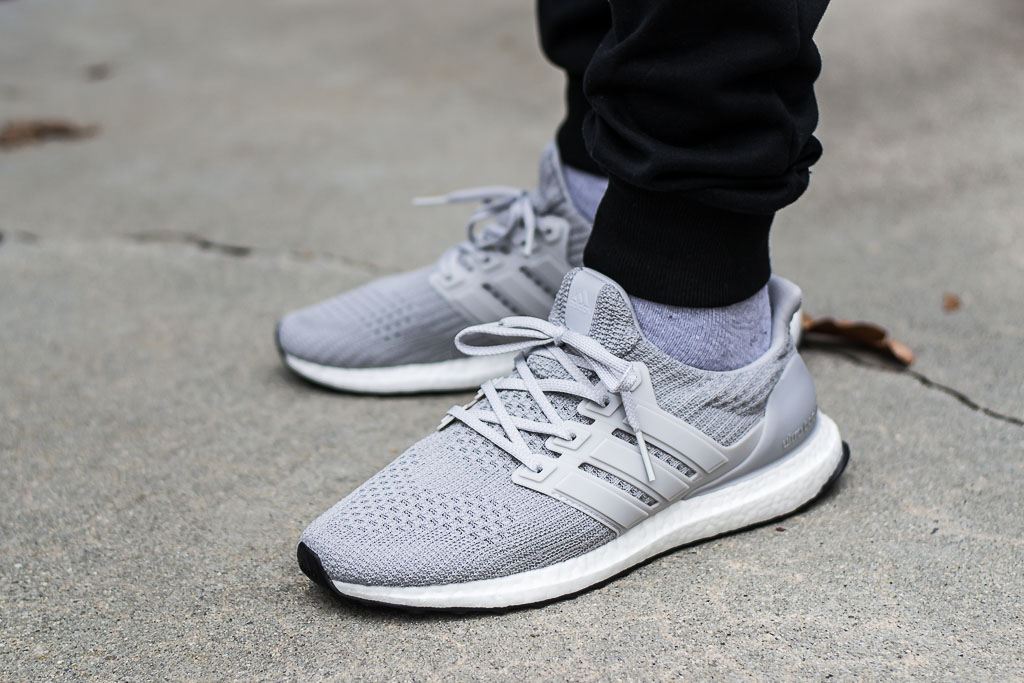 adidas pure boost grey on feet