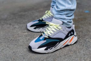 Adidas Yeezy Boost 700 Waverunner on feet