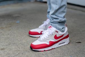 Nike Air Max 90 1 University Red On Feet