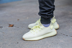 Adidas Yeezy Boost 350V2 Butter On Feet