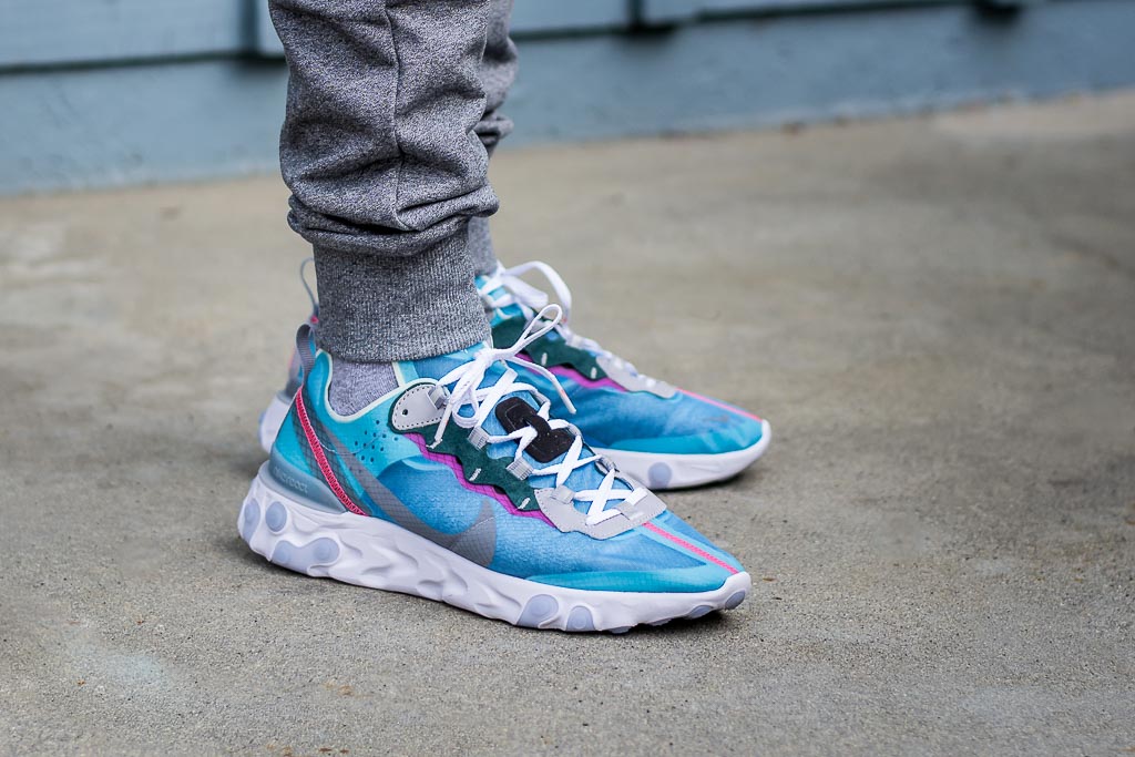 Hazlo pesado Suyo Semejanza Nike React Element 87 Royal Tint On Feet Sneaker Review