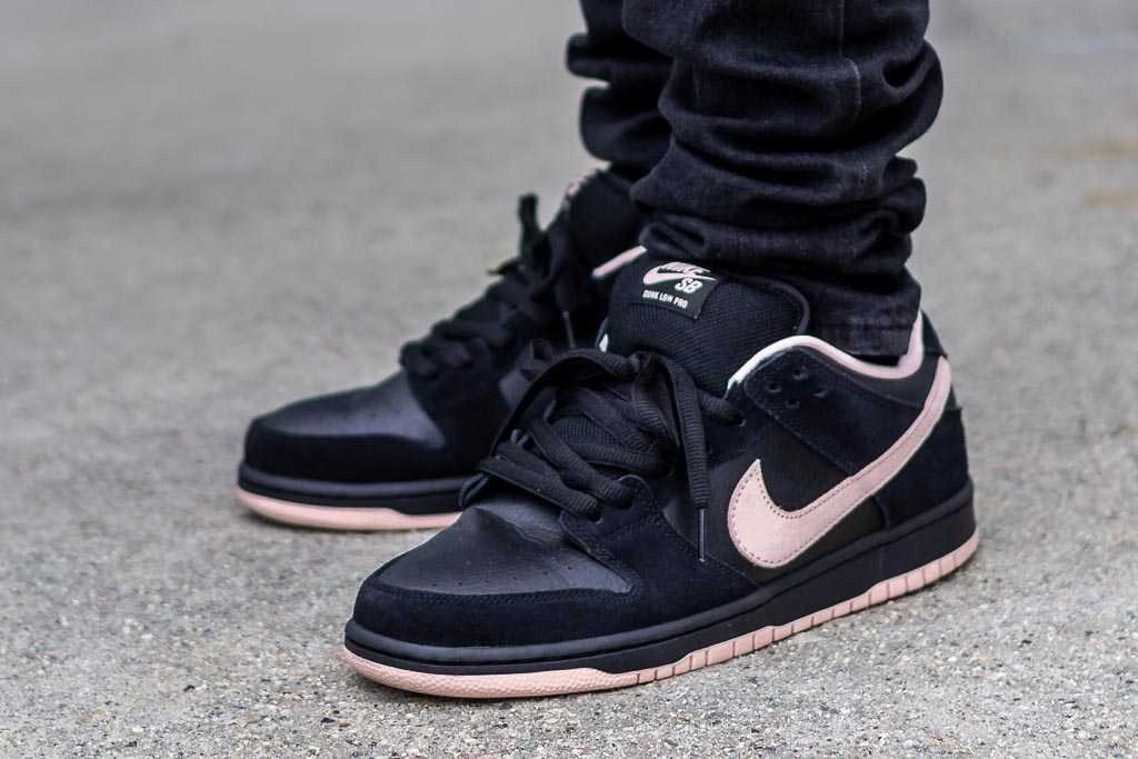 nike sb dunk black washed coral