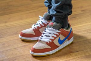 Nike SB Dunk Low Corduroy Dusty Peach WDYWT On Feet