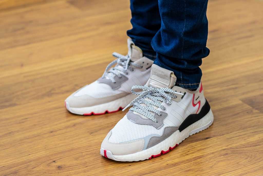 Adidas Nite Jogger Shock Red WDYWT On Feet