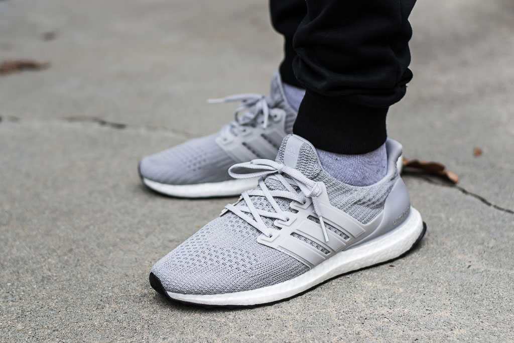 ultra boost grey four on foot