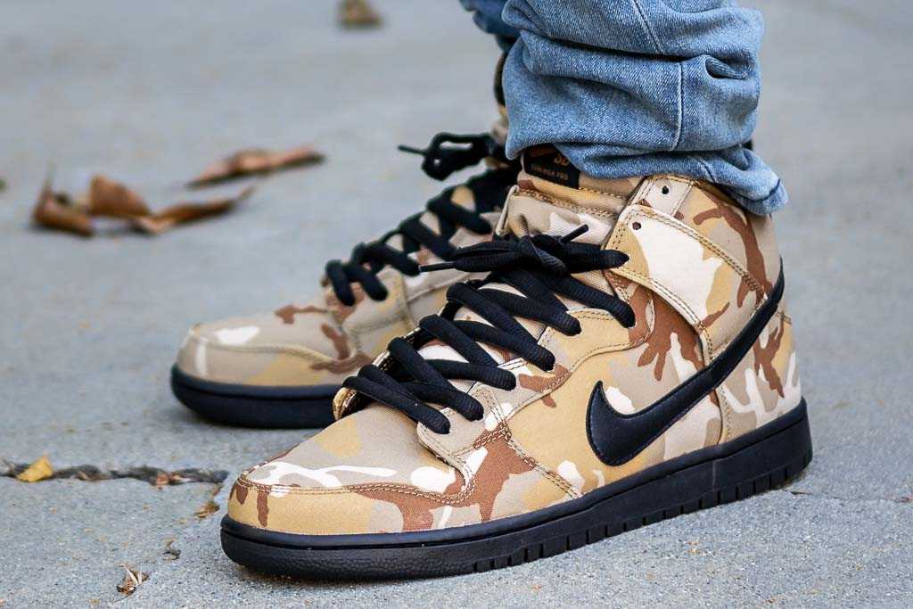 camo sb dunk high