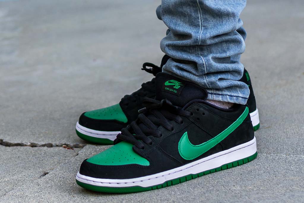 nike sb dunk low black pine green