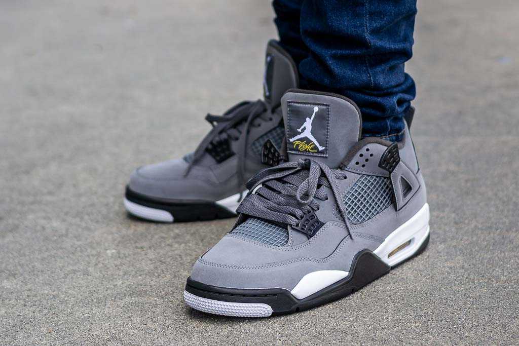 cool grey jordan 4 on feet