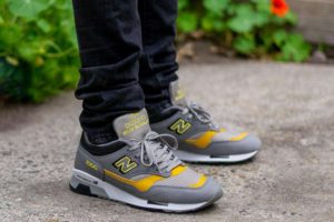 New Balance 1500 Grey Yellow 1500GGY WDYWT On Feet