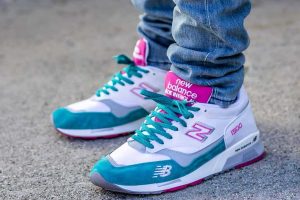 New Balance 1500 South Beach WDYWT On Feet Green Laces