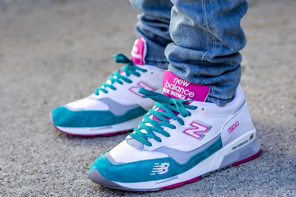 new balance 1500 white pink teal