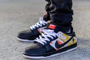 Nike Dunk SB Low Raygun Black with White Laces WDYWT On Feet