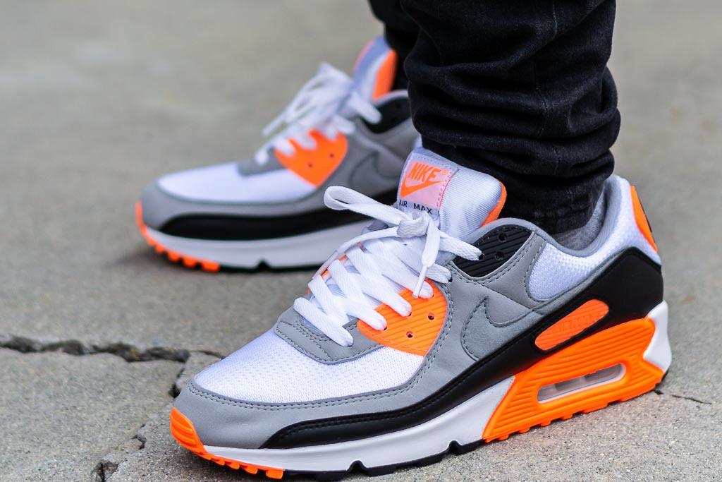 air max 90 grey black orange