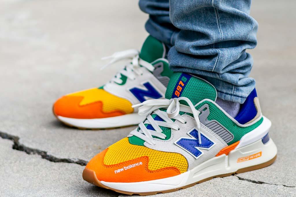 new balance 997 on feet