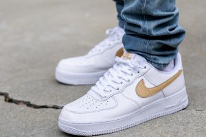 Nike Air Force 1 Club Gold Pony Hair Croc Swoosh WDYWT On Feet